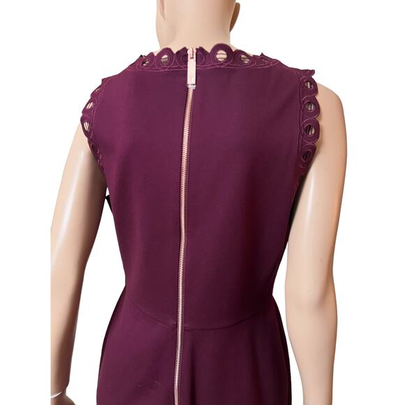 New Ted Baker Verita Cut Sheath Dress Size L New with Tag Sleeveless Zip Closure - Picture 13 of 15